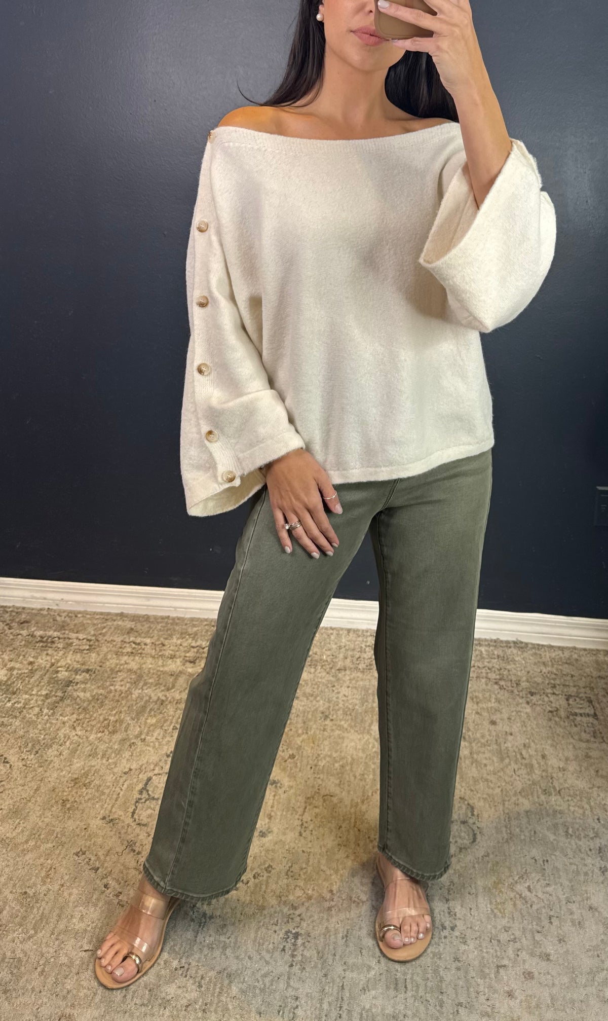 IVANA KNIT TOP - IVORY