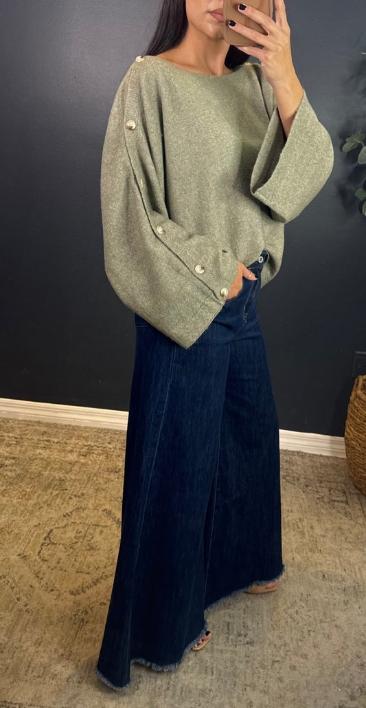 IVANA OLIVE KNIT TOP