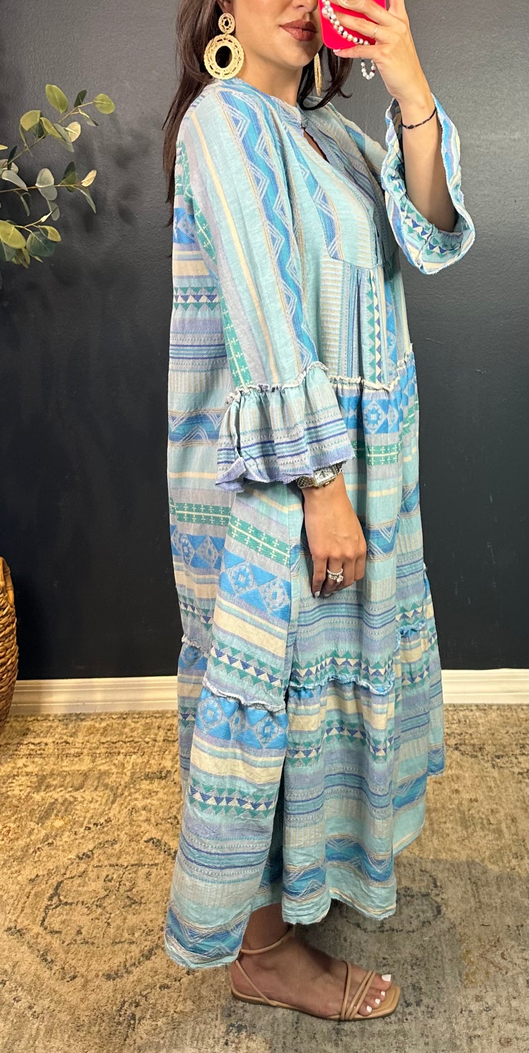 GEORGETTE PRINTED COTTON BOHO DRESS – V's Vanity