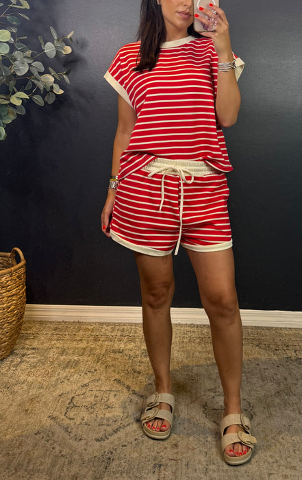 SHERRI STRIPED SHORTS SET