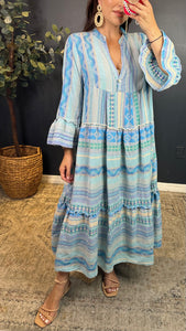 GEORGETTE PRINTED COTTON BOHO DRESS