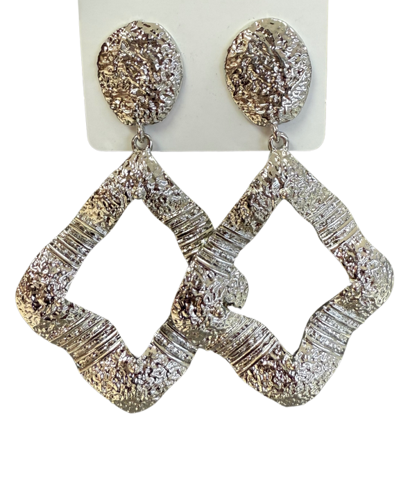 KARA SILVER STATEMENT EARRINGS