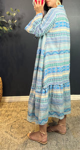 GEORGETTE PRINTED COTTON BOHO DRESS