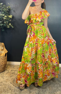 CHARLENE ONE SHOULDER MAXI DRESS