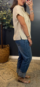 JOSIE - STRIPED BUTTON DOWN