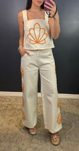 KOVA - SEASHELL EMBROIDERED TOP & PANT SET