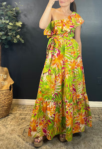 CHARLENE ONE SHOULDER MAXI DRESS