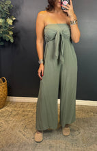EZRA SAGE TIE FRONT JUMPSUIT