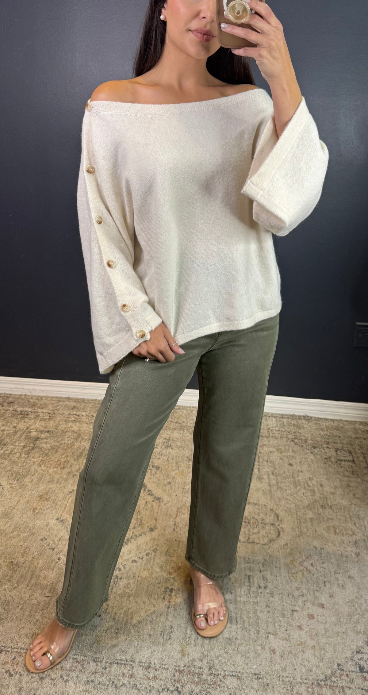 IVANA KNIT TOP - IVORY