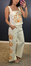 KOVA - SEASHELL EMBROIDERED TOP & PANT SET