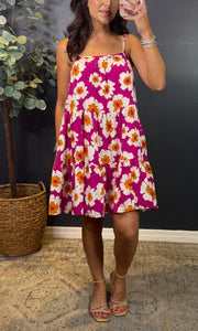 ANGELICA FLORAL FLOWY DRESS