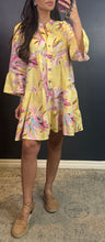 LAUREN - PRINTED LINEN TIERED DRESS