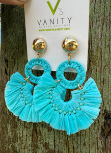 JESS RAFFIA EARRINGS