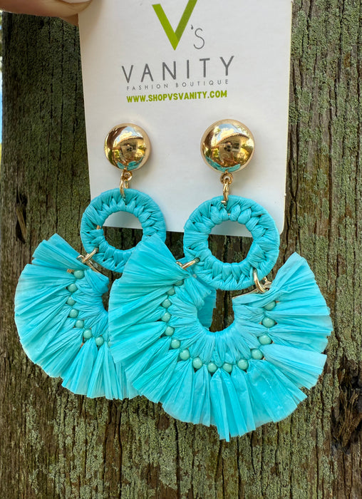 JESS RAFFIA EARRINGS