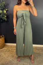 EZRA SAGE TIE FRONT JUMPSUIT