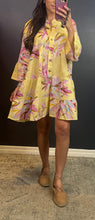 LAUREN - PRINTED LINEN TIERED DRESS