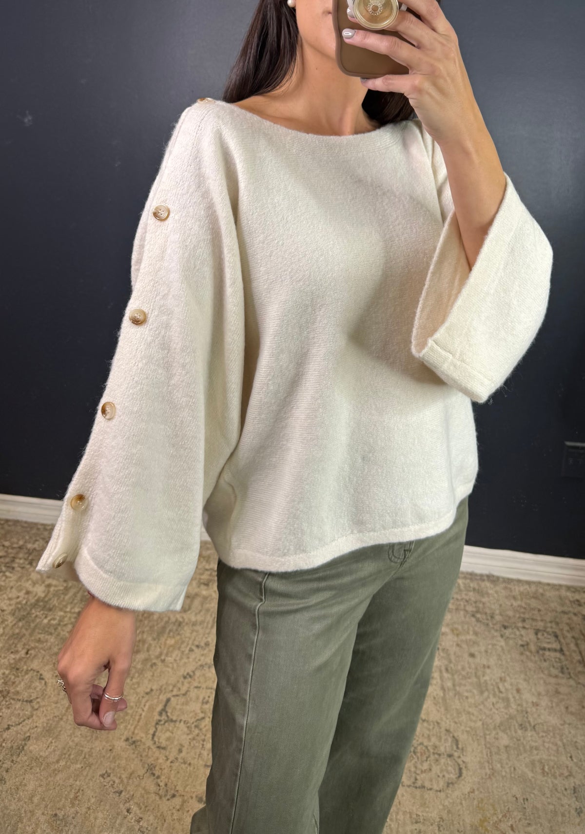 IVANA KNIT TOP - IVORY