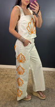 KOVA - SEASHELL EMBROIDERED TOP & PANT SET