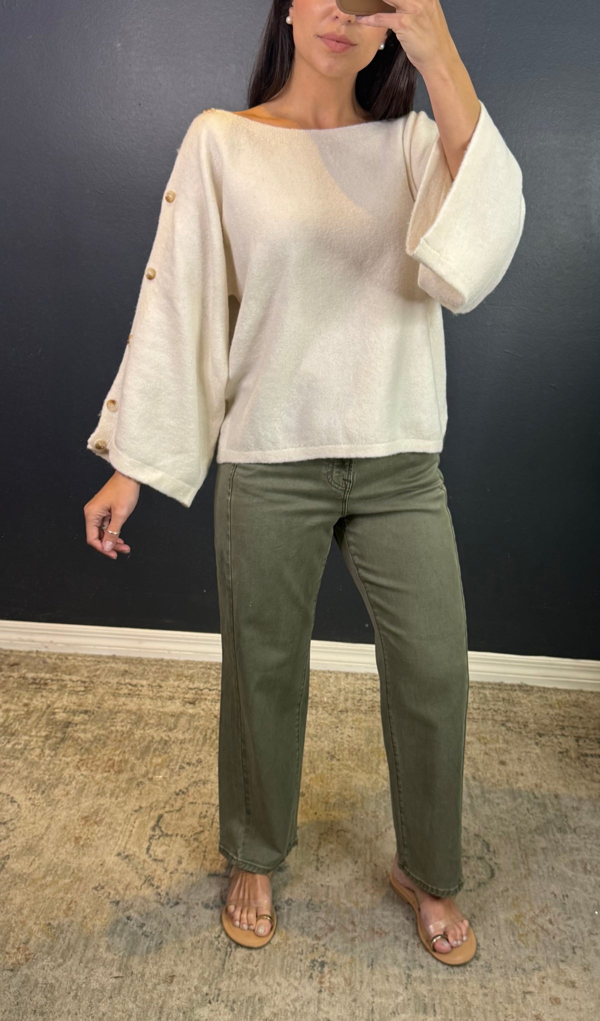 IVANA KNIT TOP - IVORY