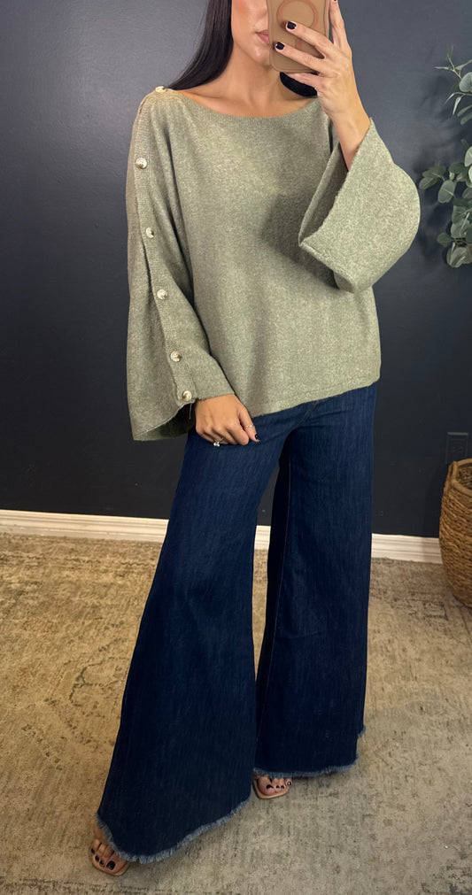 IVANA OLIVE KNIT TOP