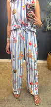 MAXINE - STRIPED SUMMER MOTIFS CROP & PANT SET