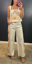 KOVA - SEASHELL EMBROIDERED TOP & PANT SET