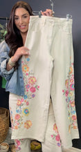 LAILA BEIGE FLORAL EMBROIDERED JEANS