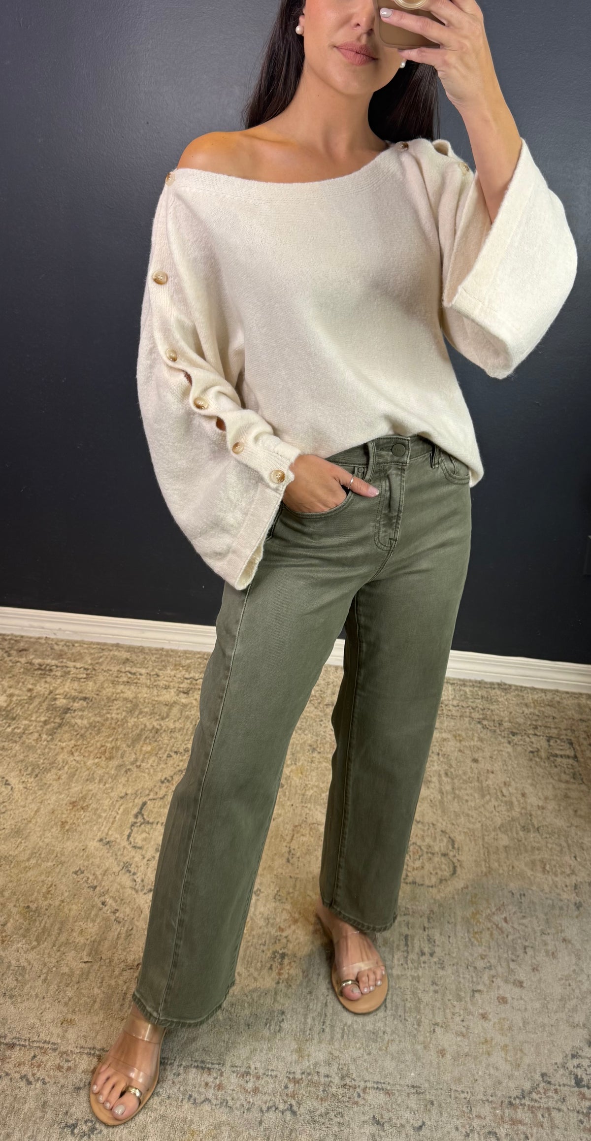 IVANA KNIT TOP - IVORY
