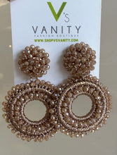 PARKER - BEADED CIRCLE DROP EARRINGS