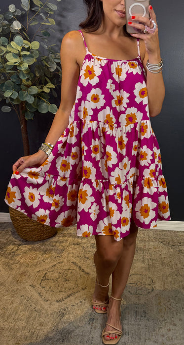 ANGELICA FLORAL FLOWY DRESS