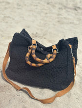 WOVEN BAMBOO HANDLE BAG