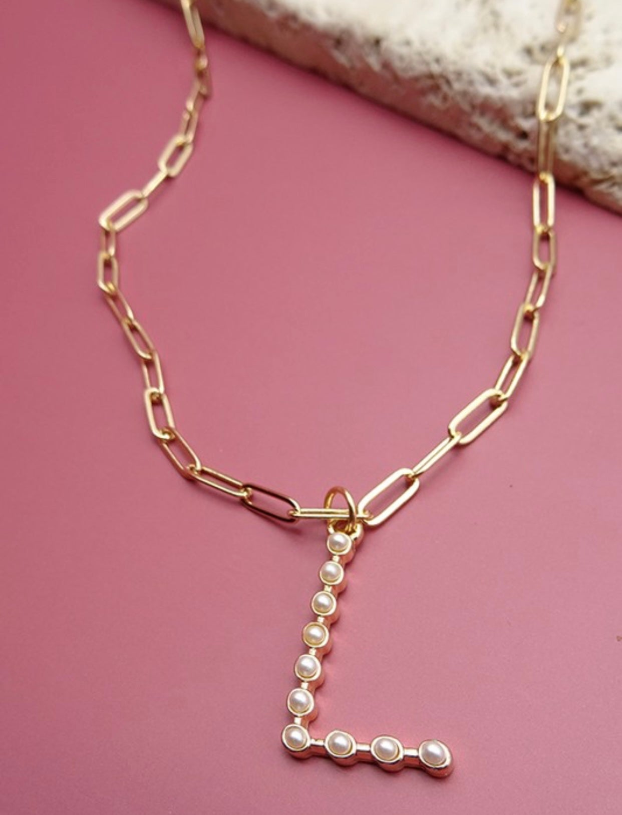 PEARL INITIAL NECKLACE