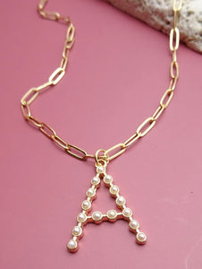 PEARL INITIAL NECKLACE