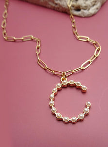 PEARL INITIAL NECKLACE