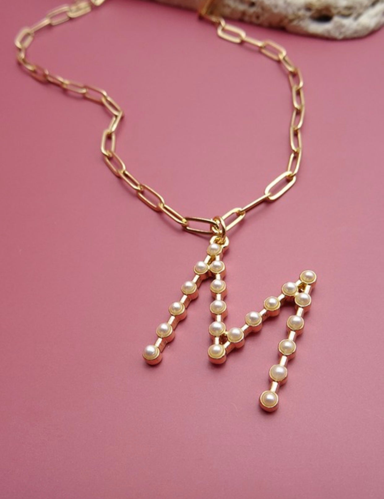 PEARL INITIAL NECKLACE