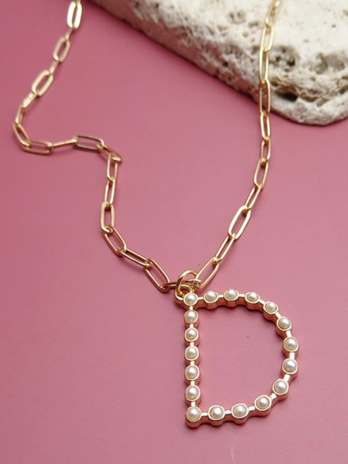 PEARL INITIAL NECKLACE