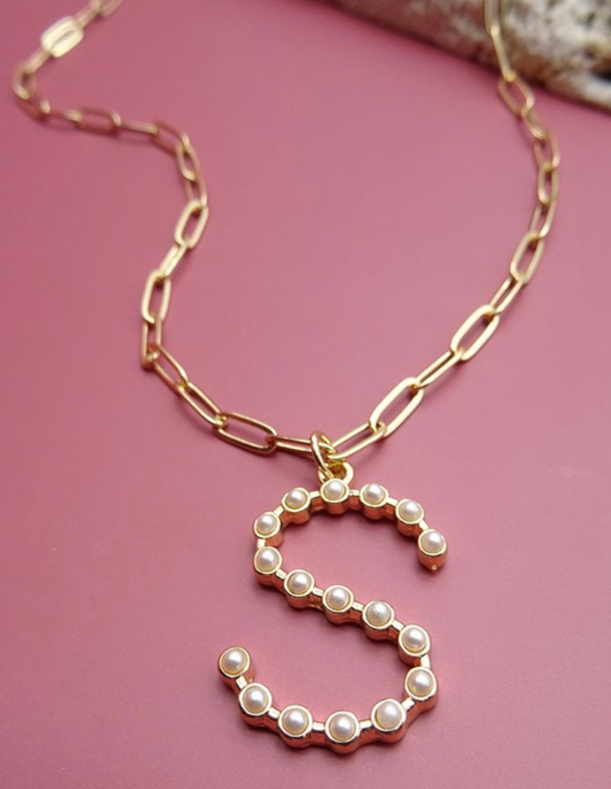 PEARL INITIAL NECKLACE