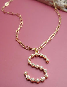 PEARL INITIAL NECKLACE