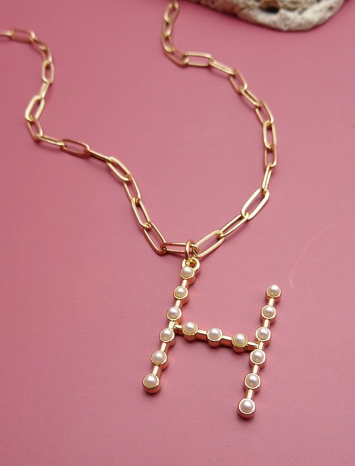 PEARL INITIAL NECKLACE