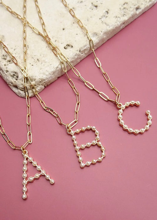 PEARL INITIAL NECKLACE