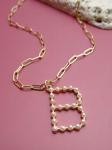 PEARL INITIAL NECKLACE